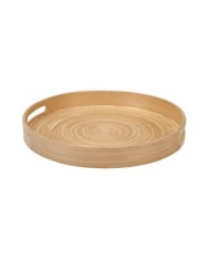Podnos s rúčkami,okrúhly, 35 cm bambus