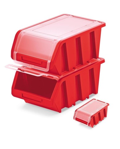 Zasobnik vxsxh 23x16x12cm s krytom /červený/