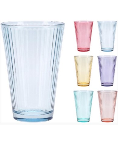 Pohár na vodu sklenený 300ml mix