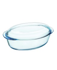 Misa zapekacia oválna s pokrievkou, 33x20x13cm, 3,1L+1L, sklo číre PYREX, spevnený obal KLC