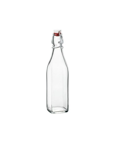 Fľaša sklo 250ml s patentným uzáverom , hranatá SWING