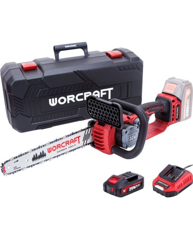 Píla Worcraft CGC-S20LiBDM, bezuhliková, reťazová, 20V Li-ion, 26ml nádrž na olej, 12" reťaz, SET v kufríku