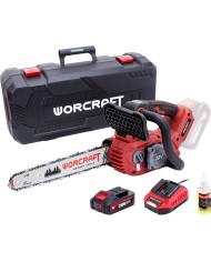 Píla Worcraft CGC-S20LiBAM, bezuhliková, reťazová, 20V Li-ion, 75ml nádrž na olej, 12" reťaz, SET v kufríku
