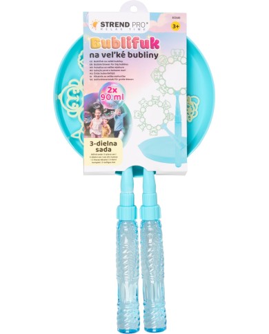 Bublifuk Strend Pro, na veľké bubliny, 3-dielna sada, 2x 90 ml