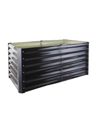Záhon vyvýšený oceľový hranatý 120x60x60cm šedý - antracit GARDENKUS KLC