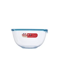 Misa sklenená s plastovým vekom 2,3L, 21x11cm, sklo číre PYREX