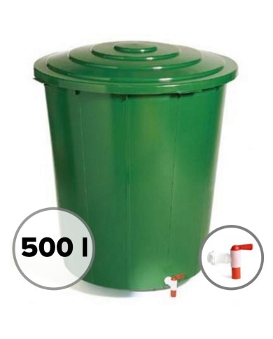 Sud na vodu 500L s ventilom a vekom zelený UH