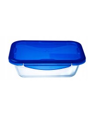 Dóza na potraviny s tesniacim vekom obdĺžniková, 20x15x5cm, 0,8L, sklo číre PYREX