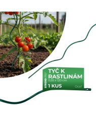 Tyč GS2 1200/5,5 mm, špirálová, drôtená, zelená, oporná k rastlinám a paradajkám