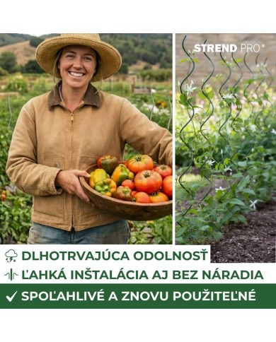 Tyč GS2 1200/5,5 mm, špirálová, drôtená, zelená, oporná k rastlinám a paradajkám