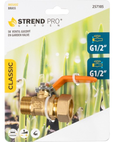 Regulačný medzikus, Strend Pro Garden, ventil, mosadzný, G1/2"