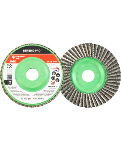 Kotúč Strend Pro Premium 115 x 22 mm, brúsny, P60, diamantový, lamelový