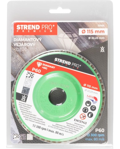 Kotúč Strend Pro Premium 115 x 22 mm, brúsny, P60, diamantový, lamelový