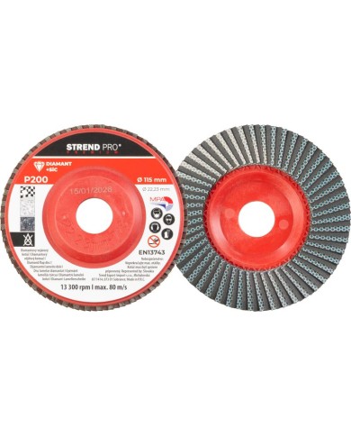 Kotúč Strend Pro Premium 115 x 22 mm, brúsny, P200, diamantový, lamelový