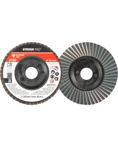Kotúč Strend Pro Premium 115 x 22 mm, brúsny, P120, diamantový, lamelový