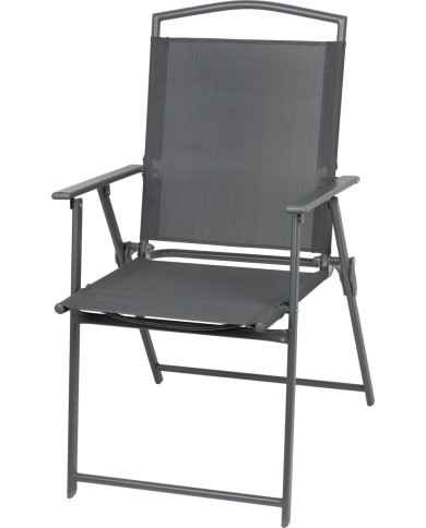Stolička MANINI, čierna, záhradná, skladacia, 58x63x93 cm