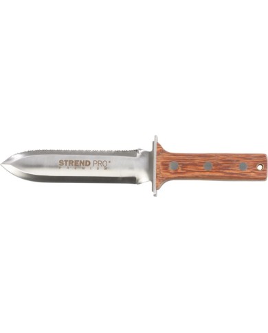 Nôž Strend Pro Premium, HORI HORI, záhradný, s púzdrom, drevená rúčka, univerzal