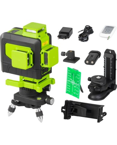 Laser Strend Pro Industrial 4 X 3D, zelený, v kufriku, s príslušenstvom, diaľkový ovládač