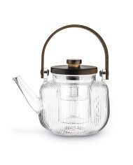 Kanvica na čaj AURORA 1l drevo/sklo + sitko sklo