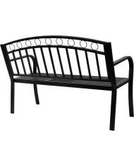 Lavička PEGI, záhradná so stolčekom, kovová 127x53x84 cm