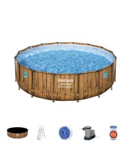 Bazén Bestway® Power Steel™, Vista Series, 56725, kartušová filtrácia, rebrík, plachta, dávkovač, 488x122 cm