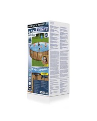 Bazén Bestway® Power Steel™, Vista Series, 56725, kartušová filtrácia, rebrík, plachta, dávkovač, 488x122 cm