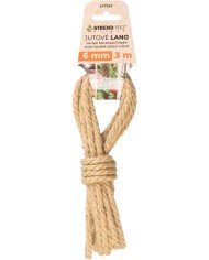 Lano Strend Pro Garden, jutové, prírodné, 6 mm, stáčané, L-3 m