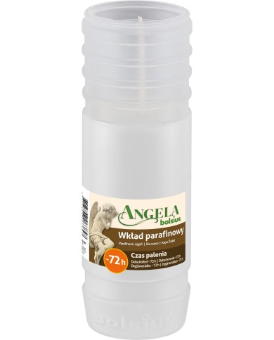 Náplň Bolsius Angela Light biela, 72 h, 222 g. 50x120 mm, do kahanca, parafín