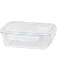 Dóza MagicHome, sklenená, obdĺžniková, 1000 ml, s vekom, s ventilom na odvetrávanie