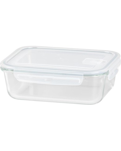 Dóza MagicHome, sklenená, obdĺžniková, 1500 ml, s vekom, s ventilom na odvetrávanie