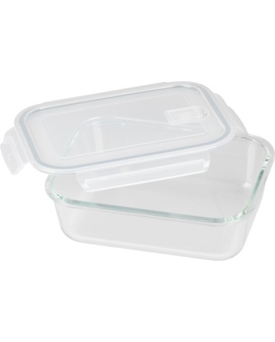 Dóza MagicHome, sklenená, obdĺžniková, 1500 ml, s vekom, s ventilom na odvetrávanie