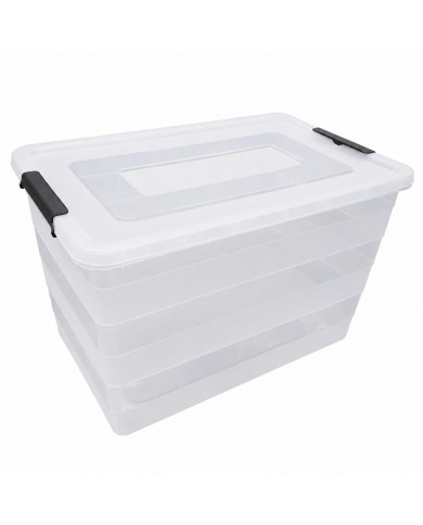 Box transparentný 65l s kolieskami