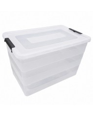 Box transparentný 65l s kolieskami