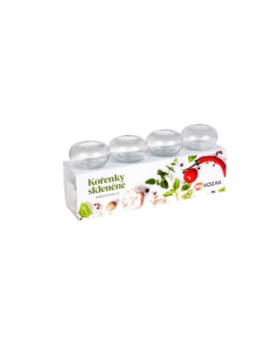 Korenička sklenená 120 ml 4ks číra KLC