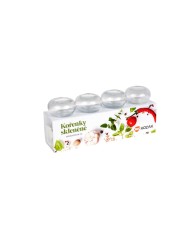 Korenička sklenená 120 ml 4ks číra KLC