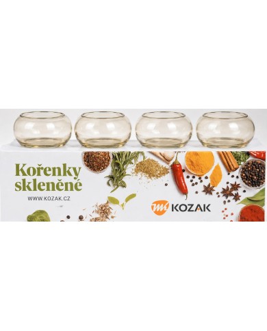 Korenička sklenená 120 ml 4ks dymová KLC