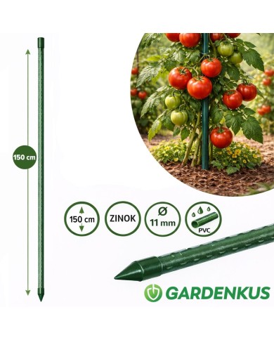 Tyč oporná k zelenine vrúbkovaná o11mm/150 cm GARDENKUS