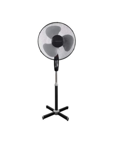 Ventilátor stojanový 50W o40cm HURRICANE, čierno-sivý