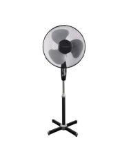 Ventilátor stojanový 50W o40cm HURRICANE, čierno-sivý