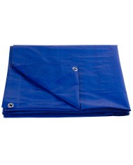 Plachta Tarpaulin Standard 10x15, zakrývacia, 80 g/m2, modrá, s okami
