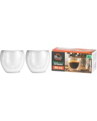 Pohár MagicHome Espresso na kávu/čaj, termo s dvojitou stenou, 90 ml, bal. 2 ks