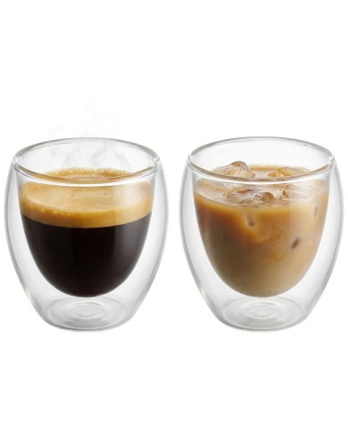 Pohár MagicHome Espresso na kávu/čaj, termo s dvojitou stenou, 90 ml, bal. 2 ks