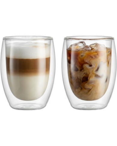 Pohár MagicHome Latte Macchiato na kávu/čaj, termo s dvojitou stenou, 380 ml, bal. 2 ks