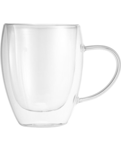 Hrnček MagicHome Cappuccino na kávu/čaj, termo s dvojitou stenou, 280 ml, bal. 2 ks