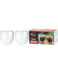 Pohár MagicHome Lungo na kávu/čaj, termo s dvojitou stenou, 170 ml, bal. 2 ks