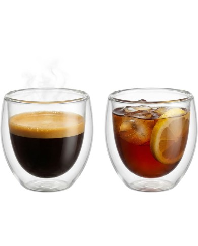 Pohár MagicHome Lungo na kávu/čaj, termo s dvojitou stenou, 170 ml, bal. 2 ks