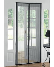 Sieť Strend Pro, 218x96 cm, proti hmyzu a komárom, na balkónové dvere, 9x magnet, čierna
