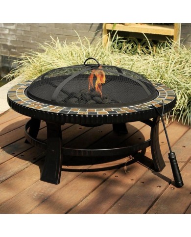 Ohnisko oceľové s obkladom 76 cm pevné GARDENKUS KLC