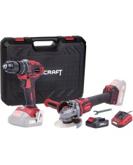 SET Worcraft COMB001, skrutkovač CHD-S20LiBA + uhlová brúska CAG-S20LiBE-125 mm, bezuhlíkové, v kufríku