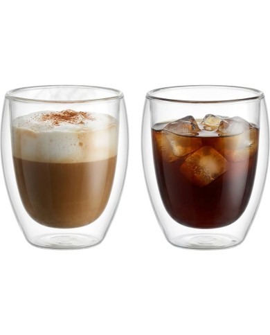 Pohár MagicHome Cappuccino na kávu/čaj, termo s dvojitou stenou, 290 ml, bal. 2 ks